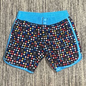 Paul Frank Industries Men's Size Small Blue‎ Multi Skull Crossbones Swim Trunks